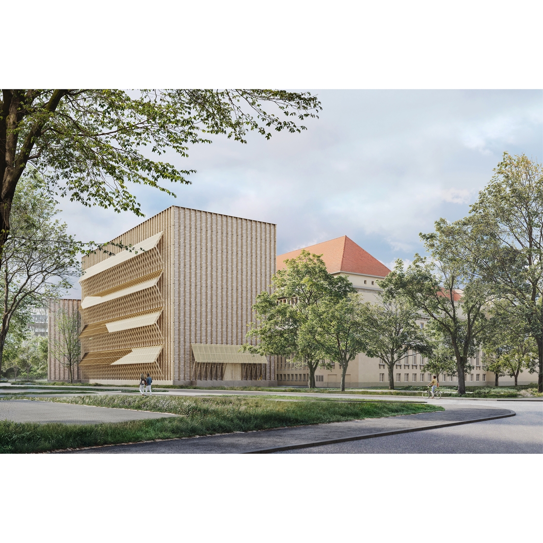 Visualisierung Erweiterungsbau Deutsche Nationalbibliothek Leipzig
