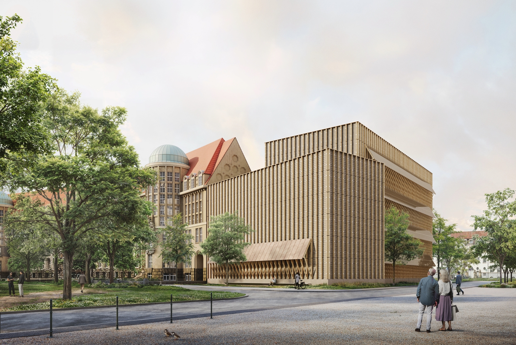 Visualisierung Erweiterungsbau Deutsche Nationalbibliothek Leipzig